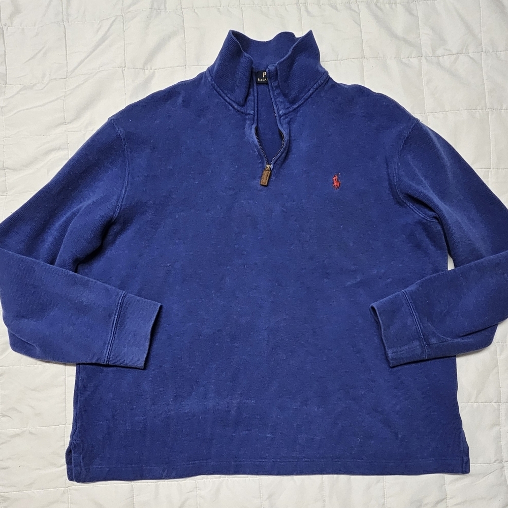 Polo by Ralph Lauren Royal Blue Half-Zip Pullover Sweater